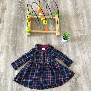H&M Baby Plaid Long Sleeve Dress